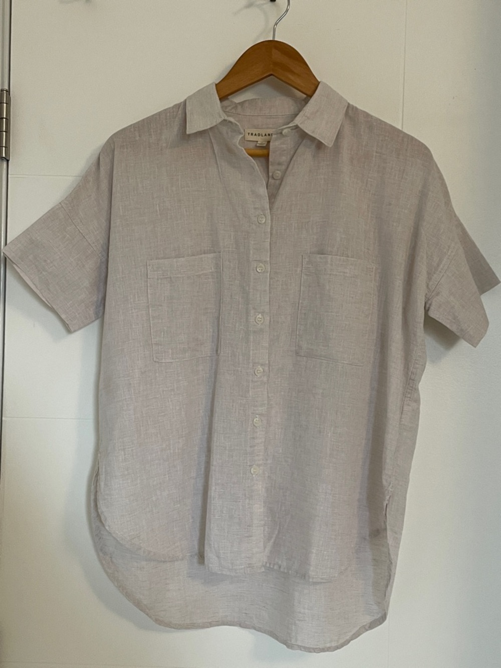 Tradlands short sleeved button down shirt- size S